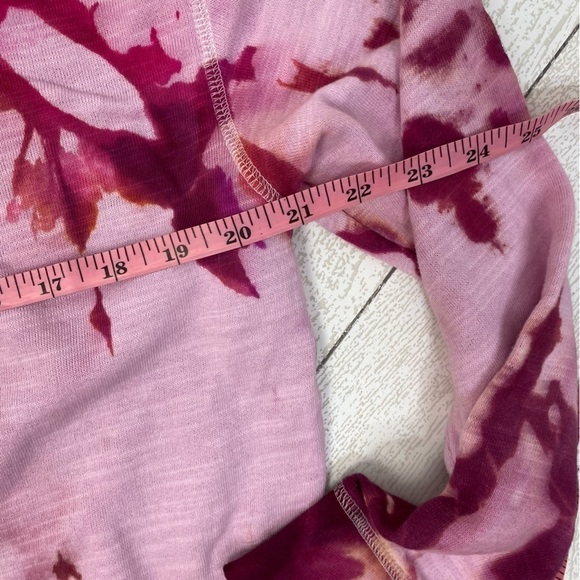 J.Crew Tie Dye Pink Valentine’s Day Cropped full zip Hoodie size S - Picture 10 of 12